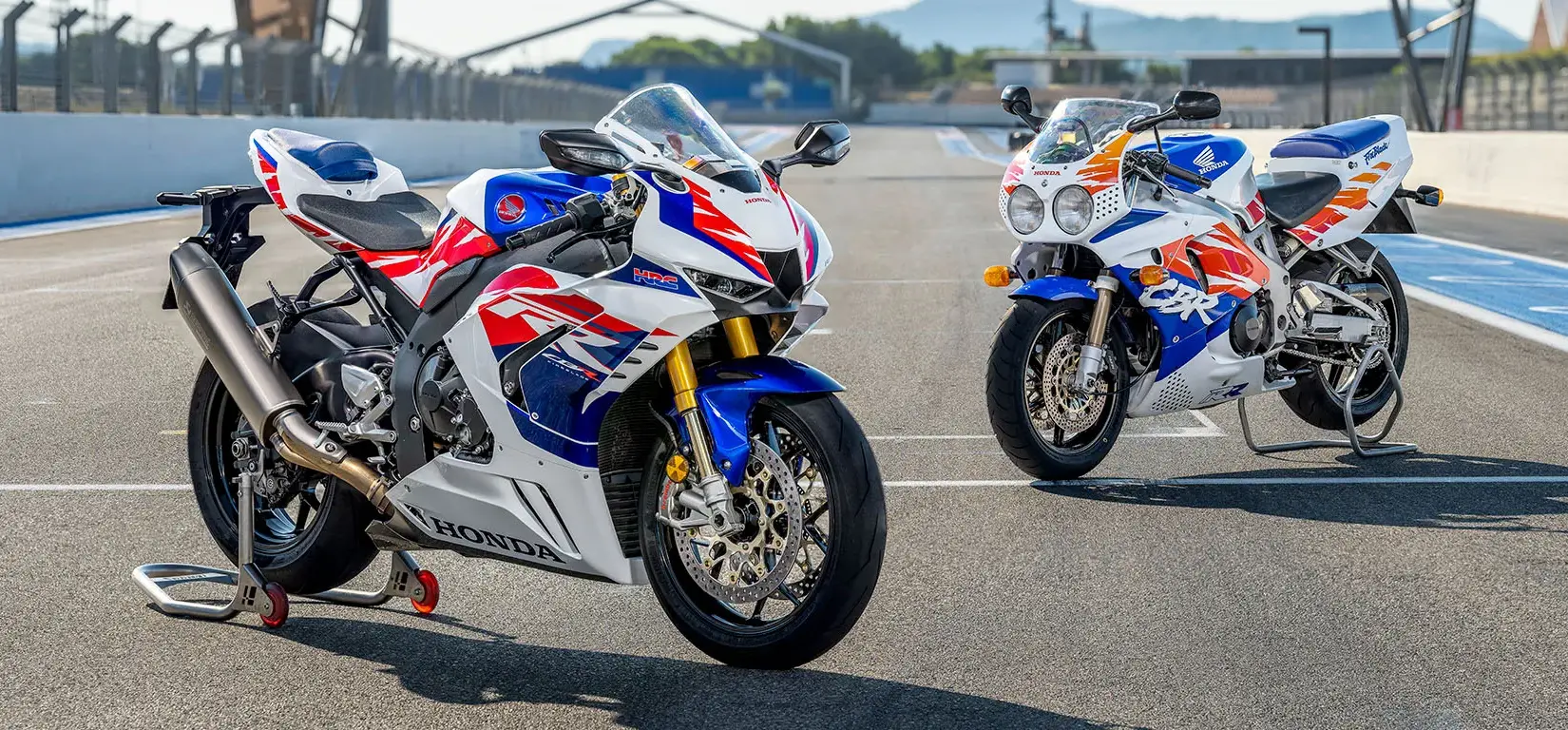 CBR 1000RR-R Fireblade em destaque, remetendo ao DNA de competição