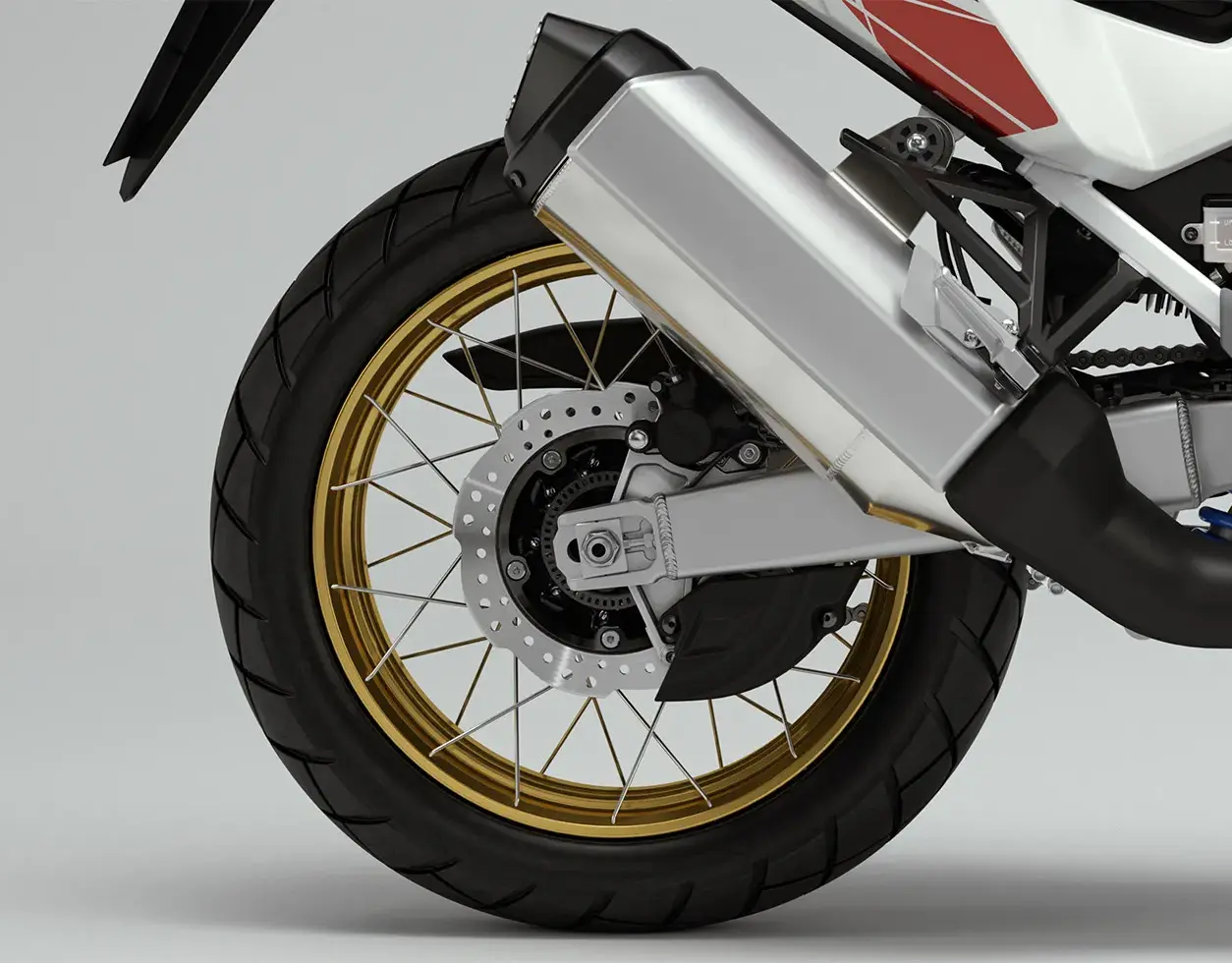 Freios traseiros da CRF 1100L Africa Twin Adventure Sports ES branco perolizado