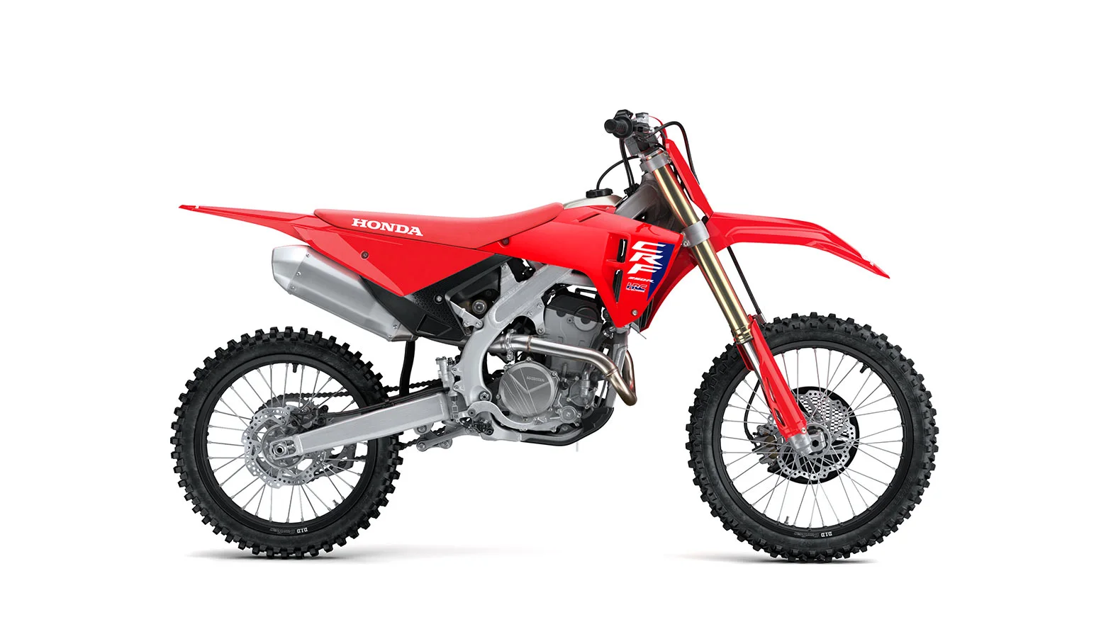 CRF 250R vista lateral direita em estúdio