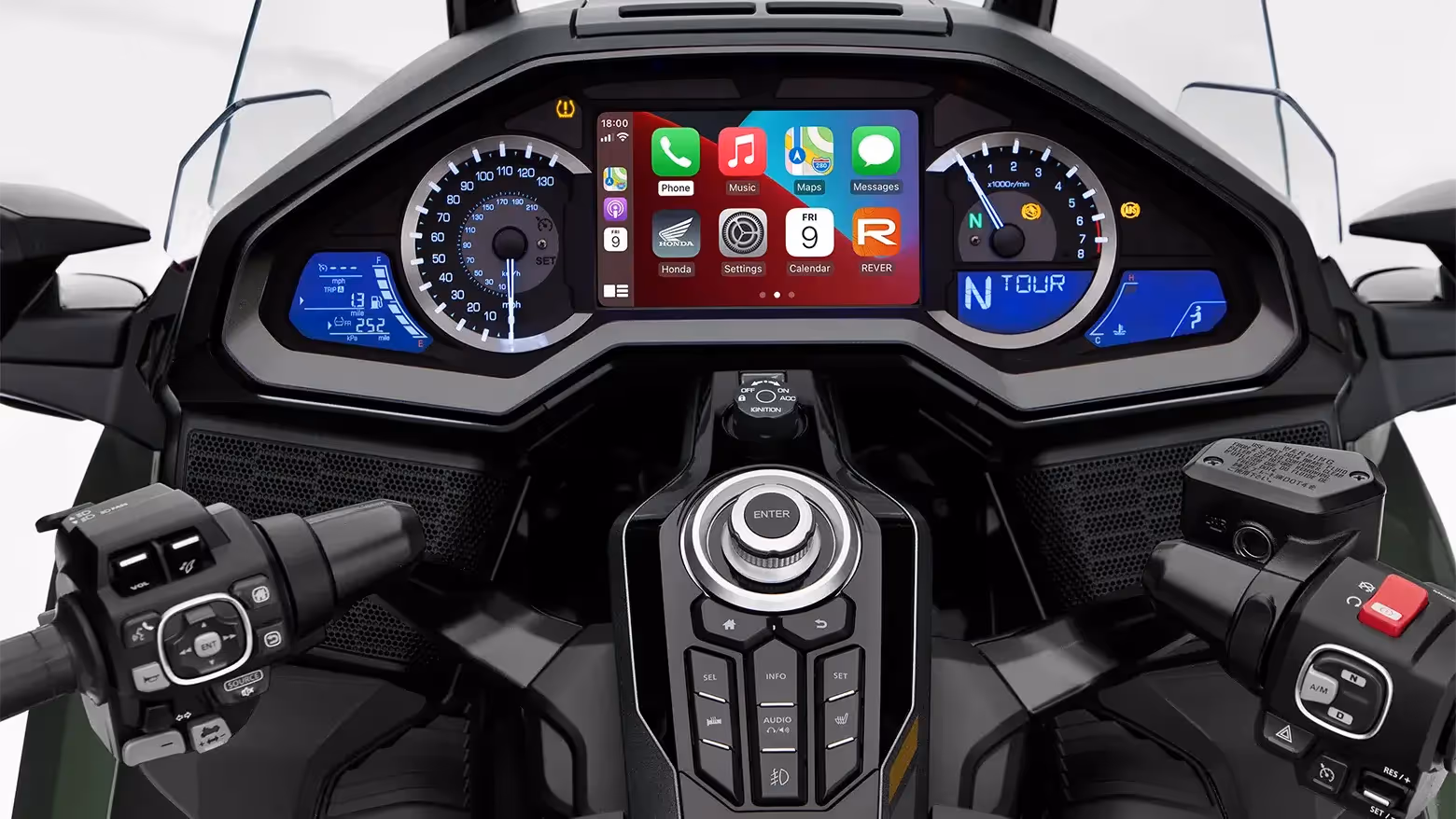 Painel completo da GL 1800 Gold Wing Tour