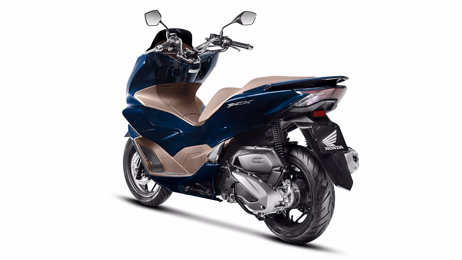 PCX azul vista lateral traseira esquerda - 3 de 12