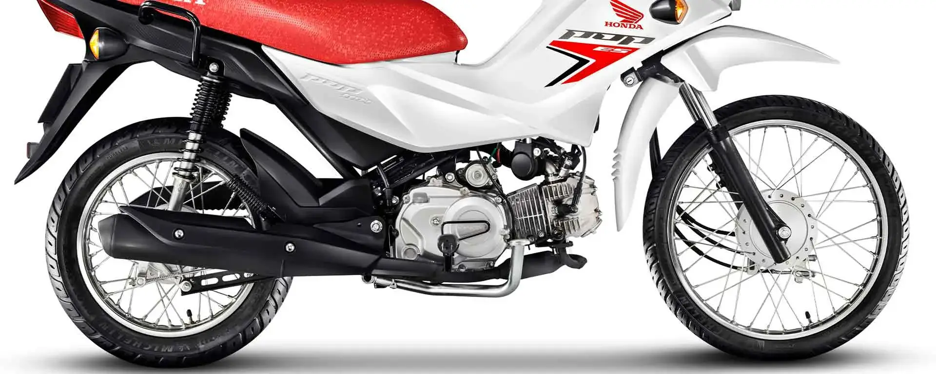 Detalhe dos pneus Pop 110i ES