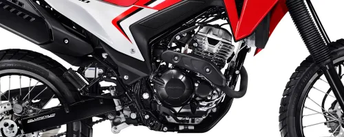 Detalhe do câmbio da XR 300L Tornado